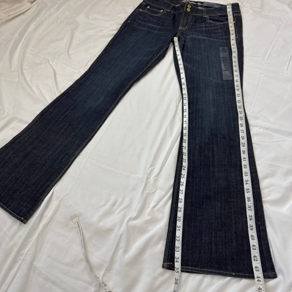 NWT New American Eagle Denim Jeans Artist Boot Cut Flare Women's 12 X Long Y2K - Picture 3 of 14